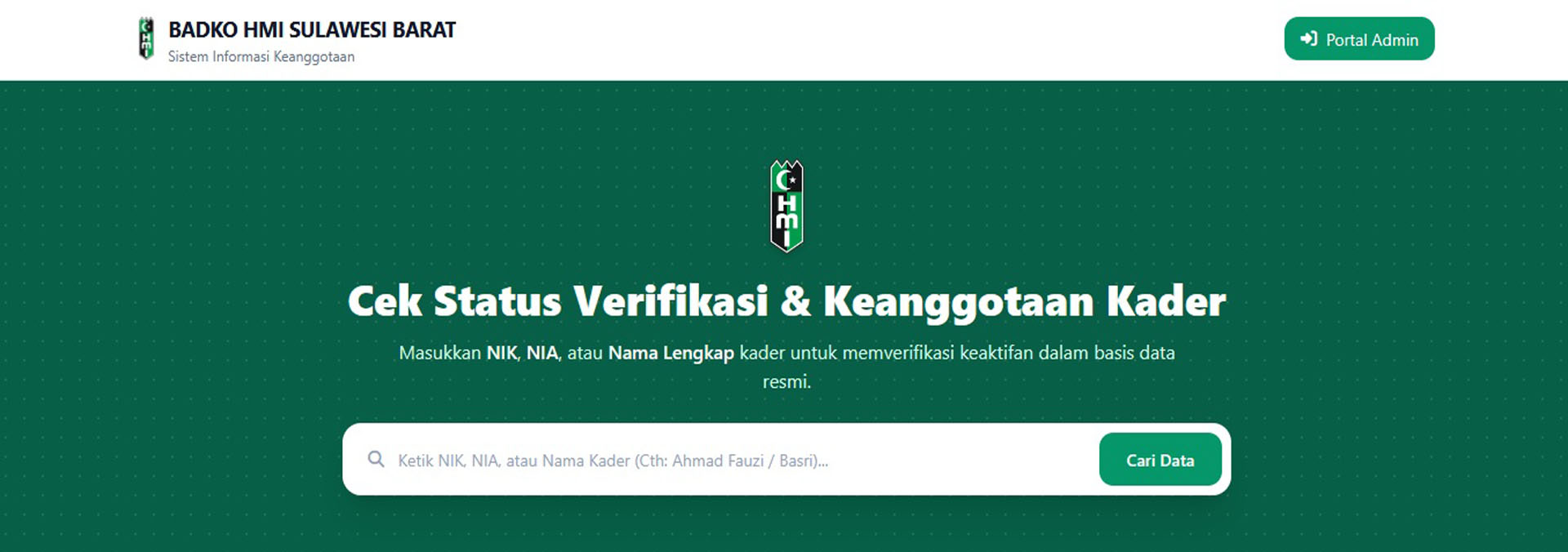 Database Anggota HMI Sulawesi Barat